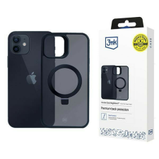 3MK Smoke Magsafe &amp;amp; Stand tok kitámasztóval iPhone 12/12 Pro - fekete tok és táska