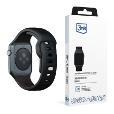 3MK szilikon óraszíj Apple Watch 38/40/41mm - fekete okosóra kellék