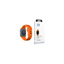 3MK szilikon óraszíj Apple Watch 42/44/45/49mm - narancssárga okosóra kellék