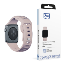 3mk szilikon óraszíj Apple Watchhoz 42 / 44 / 45 / 49 mm - bézs okosóra kellék