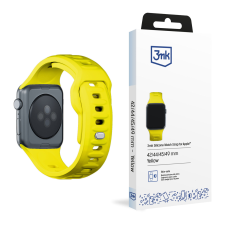 3mk szilikon óraszíj Apple Watchhoz 42 / 44 / 45 / 49 mm - sárga okosóra kellék