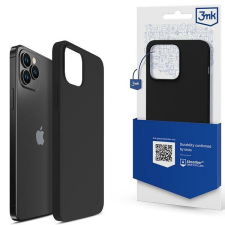 3MK Szilikon tok iPhone 12/12 Pro 6,1" fekete tok és táska