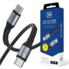 3MK USB 2.0 Type C Összekötő Fekete 2m 5903108680233