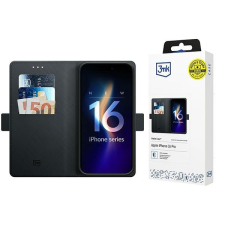 3MK Wallet könyvtok kártyatartóval iPhone 16 - fekete tok és táska