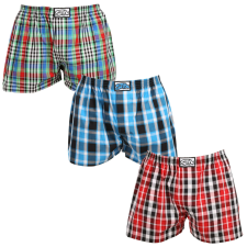 3PACK agyméretű tarka férfi klasszikus boxeralsó Styx klasszikus gumi (3E103436) 4XL férfi alsó