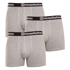  3PACK Dynasty heather gray Horsefeathers férfi boxeralsó (AM067C) XL