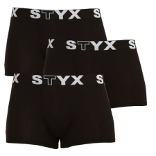 3PACK Fekete férfi boxeralsó Styx sport gumi (G9606060) M férfi alsó