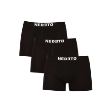 3PACK fekete Nedeto férfi boxeralsó (3NDTB001-brand) XXL férfi alsó