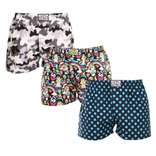  3PACK férfi bő szárú boxeralsók Styx art klasszikus gumipánt többszínű (3A11871) XL férfi alsó
