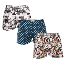 3PACK férfi bő szárú boxeralsók Styx art klasszikus gumipánt többszínű (3A14731) XL férfi alsó