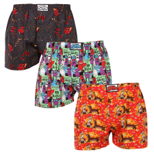 3PACK férfi bő szárú boxeralsók Styx art klasszikus gumipánt többszínű (3A15245) M férfi alsó