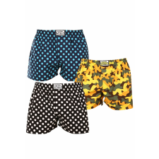 3PACK férfi bő szárú boxeralsók Styx art klasszikus gumipánt többszínű (3A15901) M férfi alsó
