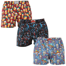 3PACK férfi bő szárú boxeralsók Styx art klasszikus gumipánt többszínű (3A18456) M férfi alsó