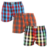  3PACK férfi bő szárú boxeralsók Styx klasszikus gumipánt többszínű (3A092613) M