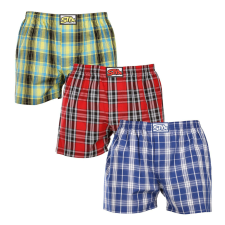 3PACK férfi bő szárú boxeralsók Styx klasszikus gumipánt többszínű (3A102124) XL férfi alsó