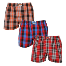  3PACK férfi bő szárú boxeralsók Styx klasszikus gumipánt többszínű (3A102327) XL