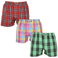 3PACK férfi bő szárú boxeralsók Styx klasszikus gumipánt többszínű (3A102329) XL férfi alsó