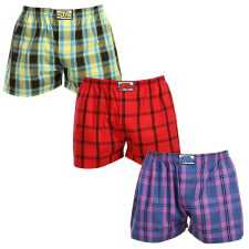 3PACK férfi bő szárú boxeralsók Styx klasszikus gumipánt többszínű nagyméretű (3E103133) 5XL férfi alsó