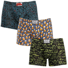  3PACK férfi boxeralsó Styx hosszú art klasszikus gumipánt többszínű (3F12672) L