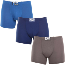 3PACK férfi boxeralsó Styx hosszú klasszikus gumipánt többszínben (3F96837) M férfi alsó