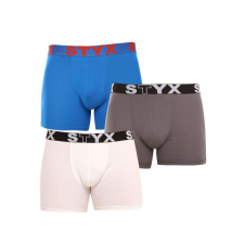  3PACK férfi boxeralsó Styx hosszú sportos gumipánt többszínű (3U10137) XXL férfi alsó