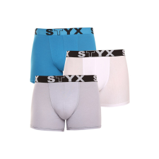 3PACK férfi boxeralsó Styx hosszú sportos gumipánt többszínű (U9696167) XL férfi alsó