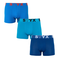  3PACK Férfi boxeralsó Styx sportos gumipánt kék (G9676869) XXL