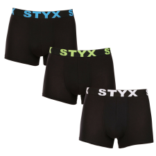  3PACK férfi boxeralsó Styx sportos gumipánt nagyméretű többszínű (R9606162) 3XL férfi alsó