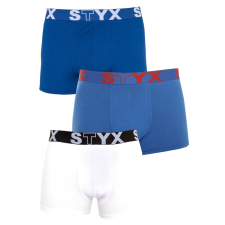 3PACK férfi boxeralsó Styx sportos gumipánt nagyméretű többszínű (R9676861) 5XL férfi alsó