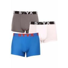 3PACK férfi boxeralsó Styx sportos gumipánt többszínben (3G10137) M férfi alsó