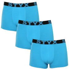 3PACK Férfi boxeralsó Styx sportos gumipánt világoskék (3G1169) XL férfi alsó