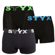  3PACK gyermek boxeralsók Styx sportos gumipánt fekete (3GJ96012) 6-8 éves gyerek alsó