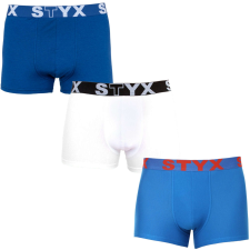 3PACK Nagyméretű tarka férfi boxeralsó Styx sport gumi (3R96817) 4XL férfi alsó