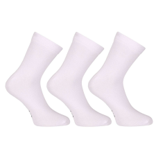 3PACK Nedeto zokni bokazokni bambusz fehér (3PBK02) XL férfi zokni