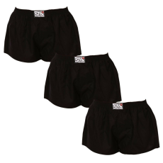 3PACK női bő szárú boxeralsók Styx klasszikus gumipánt fekete (3K0960) XXL