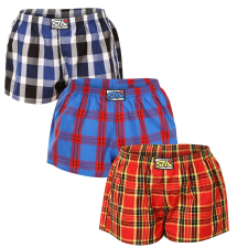 3PACK női bő szárú boxeralsók Styx klasszikus gumipánt többszínű (3K10469) M női alsó