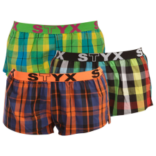  3PACK női bő szárú boxeralsók Styx sportos gumipánt többszínű (T8132628) S női alsó