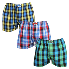  3PACK tarka férfi klasszikus boxeralsó Styx klasszikus gumi (3A103789) M