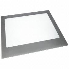  445x487 mm Üveg, sütőajtó, belső, (szürke kerettel), ezüst, tűzhely beépíthető gépek kiegészítői