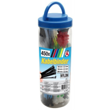  450 darabos színes kábelkötegelő készlet, különböző méretekben (BGS 80873) villanyszerelés