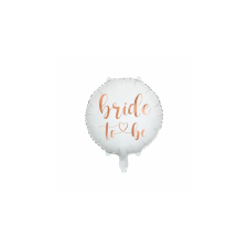 45 cm-es Bride to be feliratos fehér fólia lufi party kellék