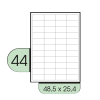  48.5x25.4mm íves etikett címke