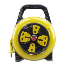  4 aljzatos kábeldob praktikus fogantyúval és 5 méteres vezetékkel hosszabbító, elosztó