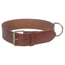  4 cm széles szélnyomott közép barna bőr nyakörv nyakörv, póráz, hám kutyáknak