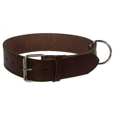  4 cm széles szélnyomott sötétbarna bőr nyakörv nyakörv, póráz, hám kutyáknak
