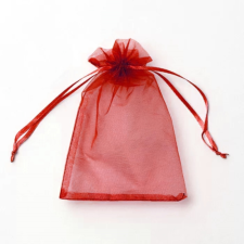  4 darabos organza tasak, zacskó – Kicsi – Piros party kellék