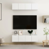  4 db fehér szerelt fa TV-szekrény 60 x 30 x 30 cm