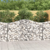  4 db íves horganyzott vas gabion kosár 200 x 50 x 100/120 cm
