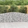  4 db íves horganyzott vas gabion kosár 400x30x80/100 cm