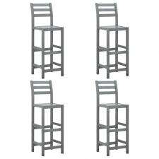  4 db szürke tömör akácfa bárszék bútor